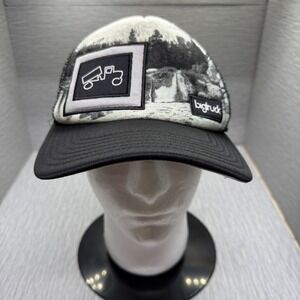 Big Truck OG Mountain Peak Trucker Hat Black Sublimated Mesh Snapback